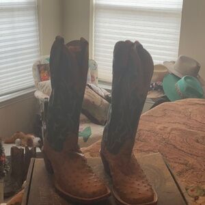 Nocona Ostrich snip toe boots